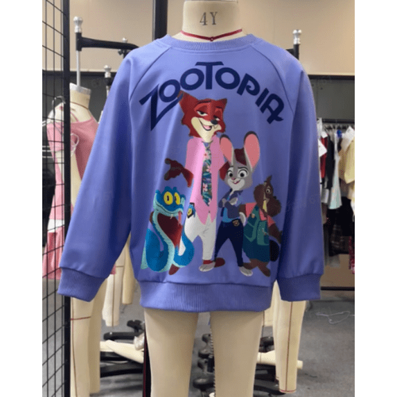 Disney Zootopia Judy Hopps & Nick Wilde Toddler Boys Girls Classic Gary De’Snake Graphic Sweatshirt Fall Shirts Purple Sizes 2-6Y