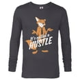 thumbnail image 1 of Disney Zootopia Nick Wilde It's Called Hustle T-Shirt - Long Sleeve T-Shirt for Men - Customized-Charcoal Heather, 1 of 5