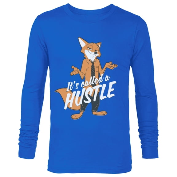 Disney Zootopia Nick Wilde It's Called Hustle T-Shirt - Long Sleeve T-Shirt for Men - Customized-Royal