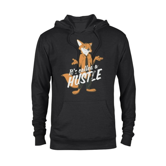 Disney Zootopia Nick Wilde It's Called Hustle T-Shirt - Pullover Hoodie for Adults - Customized-Black