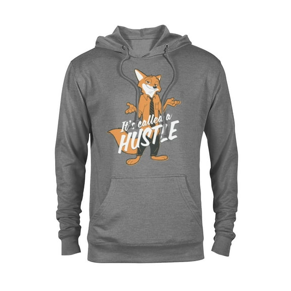 Disney Zootopia Nick Wilde It's Called Hustle T-Shirt - Pullover Hoodie for Adults - Customized-Graphite Heather