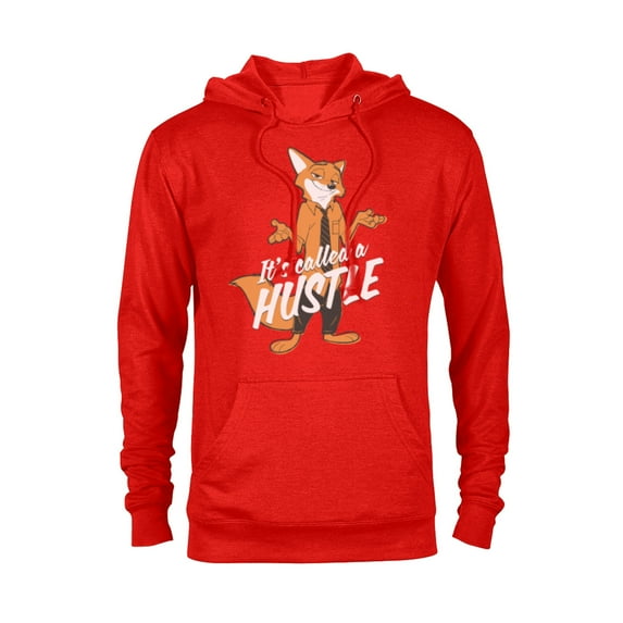 Disney Zootopia Nick Wilde It's Called Hustle T-Shirt - Pullover Hoodie for Adults - Customized-Red Heather