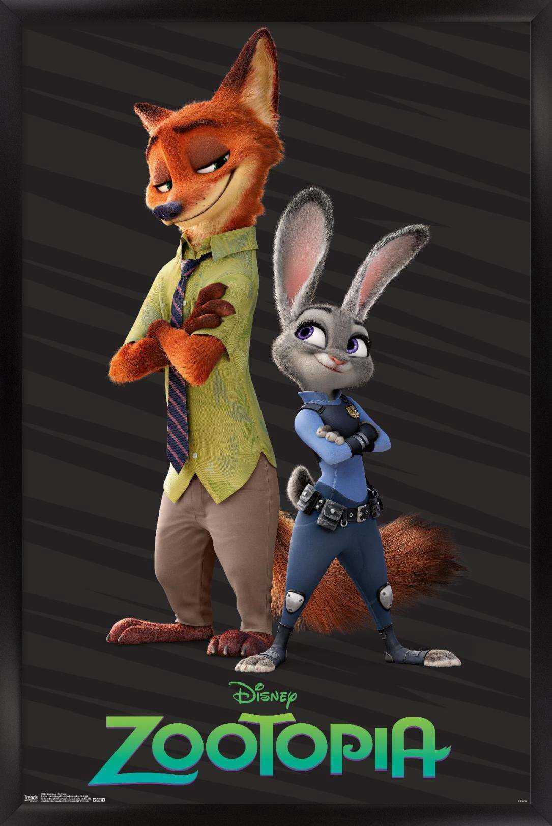 Disney Zootopia - Partners Wall Poster, 14.725" x 22.375", Framed