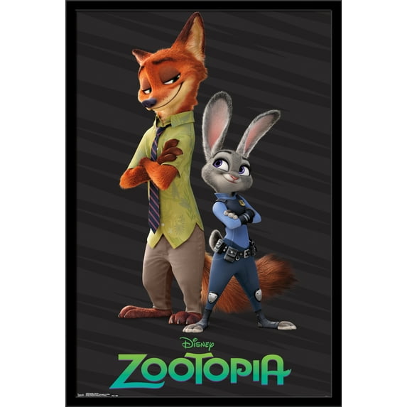 Disney Zootopia - Partners Wall Poster, 22.375" x 34", Framed
