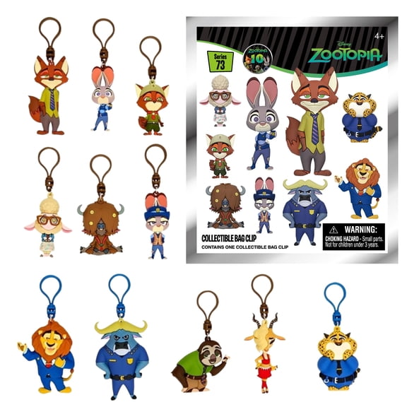 Disney Zootopia Series 73 Blind Bag 3D Foam Bag Clip | One Random