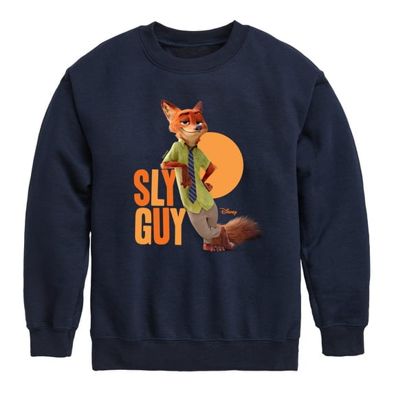 Disney Zootopia - Sly Guy - Toddler & Youth Crewneck Fleece Sweatshirt