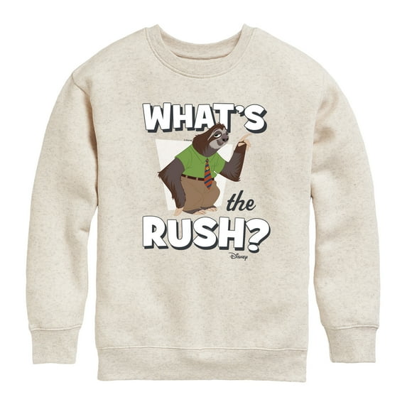 Disney Zootopia - What's The Rush - Toddler & Youth Crewneck Fleece Sweatshirt