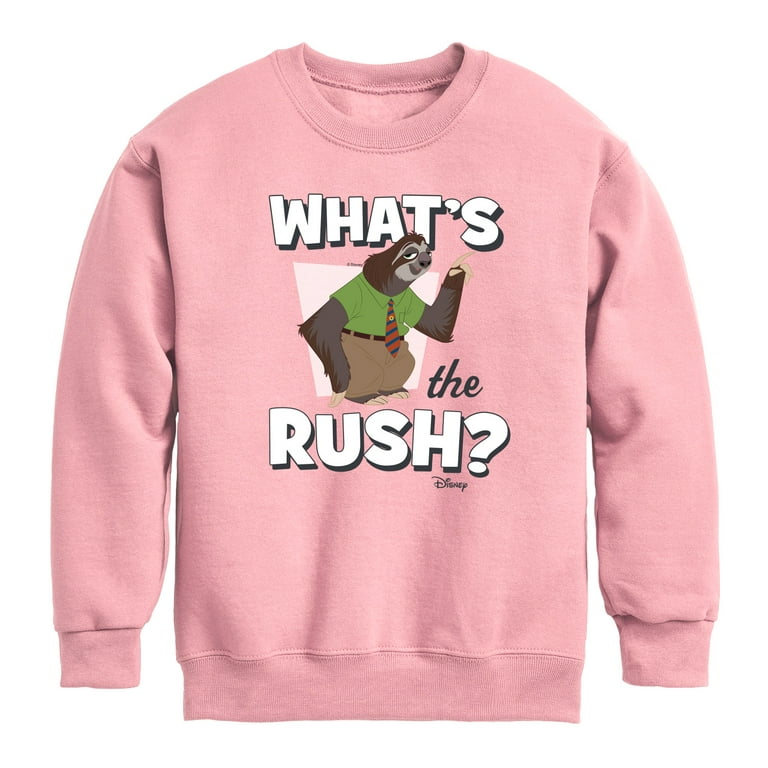 Disney Zootopia - What's The Rush - Toddler & Youth Crewneck Fleece  Sweatshirt 