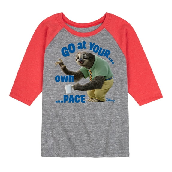 Disney Zootopia - Your Own Pace - Toddler & Youth Raglan Graphic T-Shirt