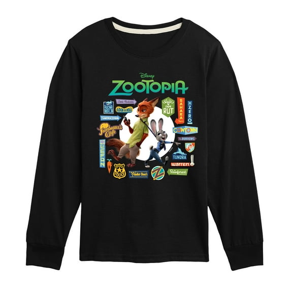 Disney Zootopia - Zootopia Signage - Toddler & Youth Long Sleeve Graphic T-Shirt