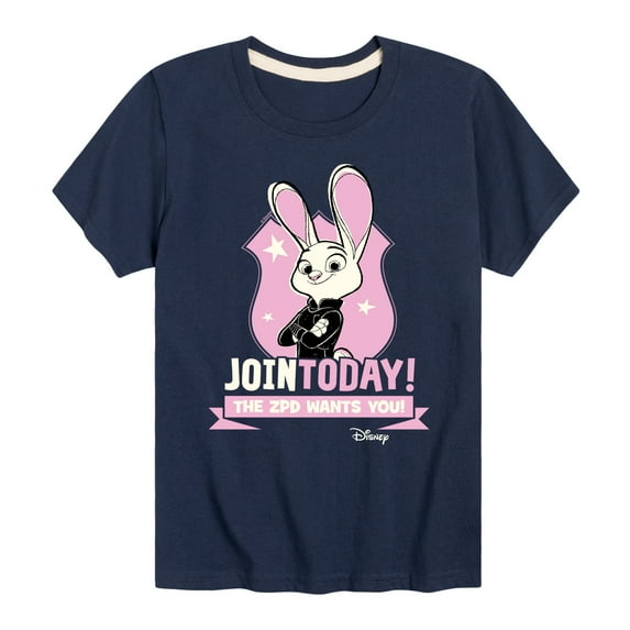 Disney Zootopia - Zpd Wants You - Toddler & Youth Short Sleeve Graphic T-Shirt
