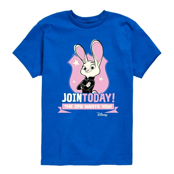 Disney Zootopia - Zpd Wants You - Toddler & Youth Short Sleeve Graphic T-Shirt