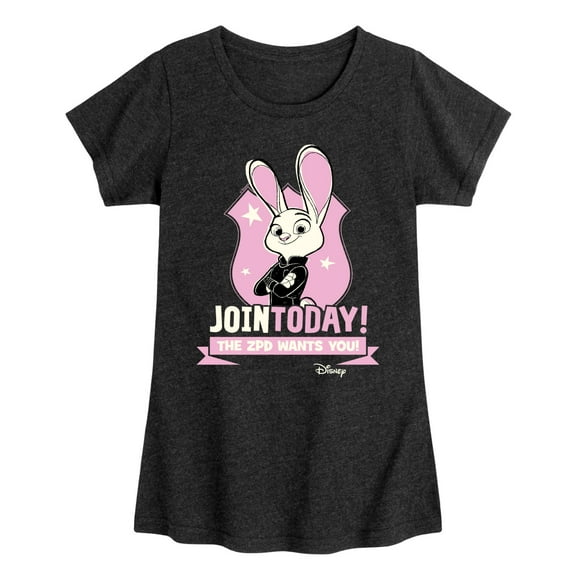 Disney - Zpd Wants You  - Toddler & Youth Girls Short Sleeve Graphic T-Shirt