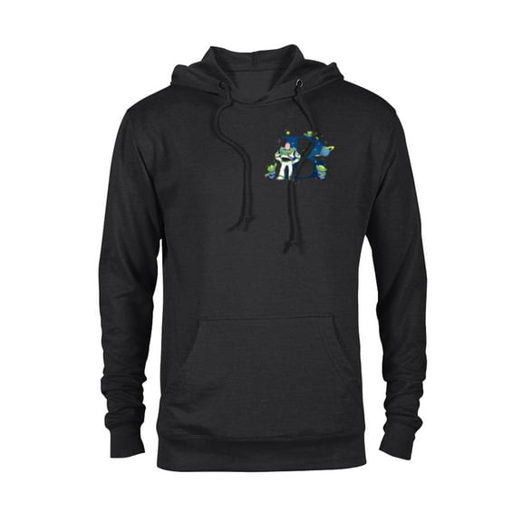 Disney and Pixar Alphabet Monogram Letter B Buzz Lightyear - Pullover Hoodie for Adults - Customized-Black