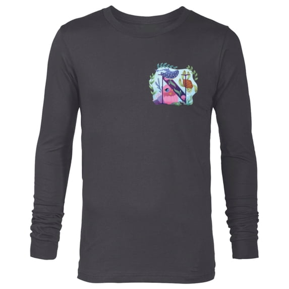 Disney and Pixar Alphabet Monogram Letter N for Finding Nemo - Long Sleeve T-Shirt for Men - Customized-Charcoal Heather