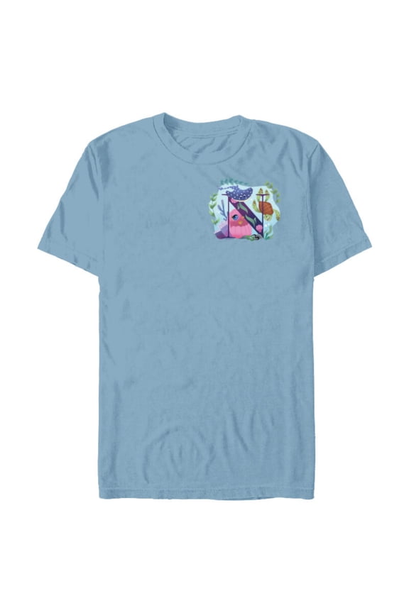 Disney and Pixar Alphabet Monogram Letter N for Finding Nemo - Short Sleeve Blended T-Shirt for Adults - Customized-Ocean Blue