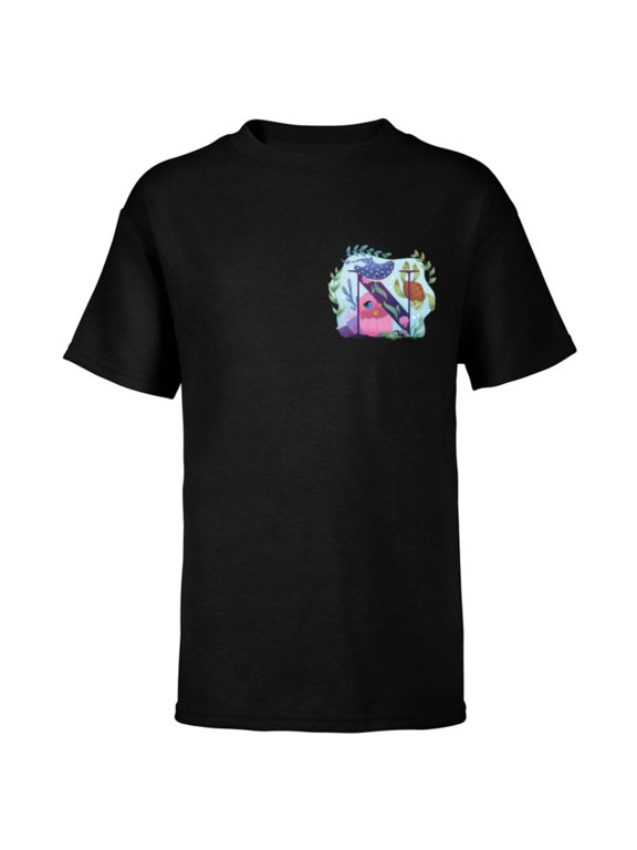 Disney and Pixar Alphabet Monogram Letter N for Finding Nemo - Short Sleeve T-Shirt for Kids - Customized-Black