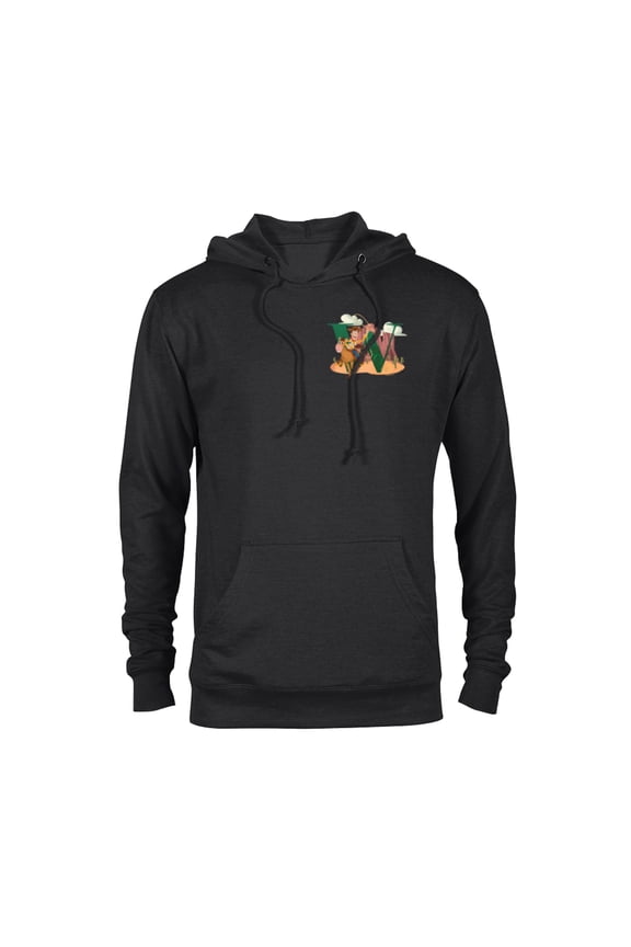 Disney and Pixar Alphabet Monogram Toy Story Letter W Woody - Pullover Hoodie for Adults - Customized-Black