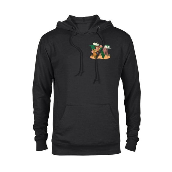 Disney and Pixar Alphabet Monogram Toy Story Letter W Woody - Pullover Hoodie for Adults - Customized-Black