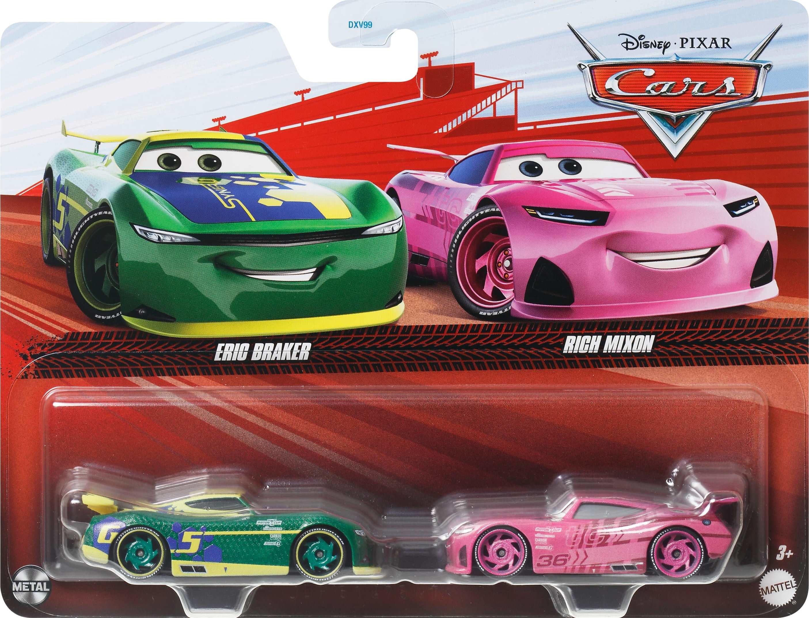 Disney and Pixar Cars 2-Pack, Set of 2 1:55 Scale Die-Cast Toy Vehicles (Styles May Vary)