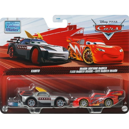 Disney and Pixar Cars 2-Pack, Set of 2 1:55 Scale Die-Cast Toy Vehicles (Styles May Vary)