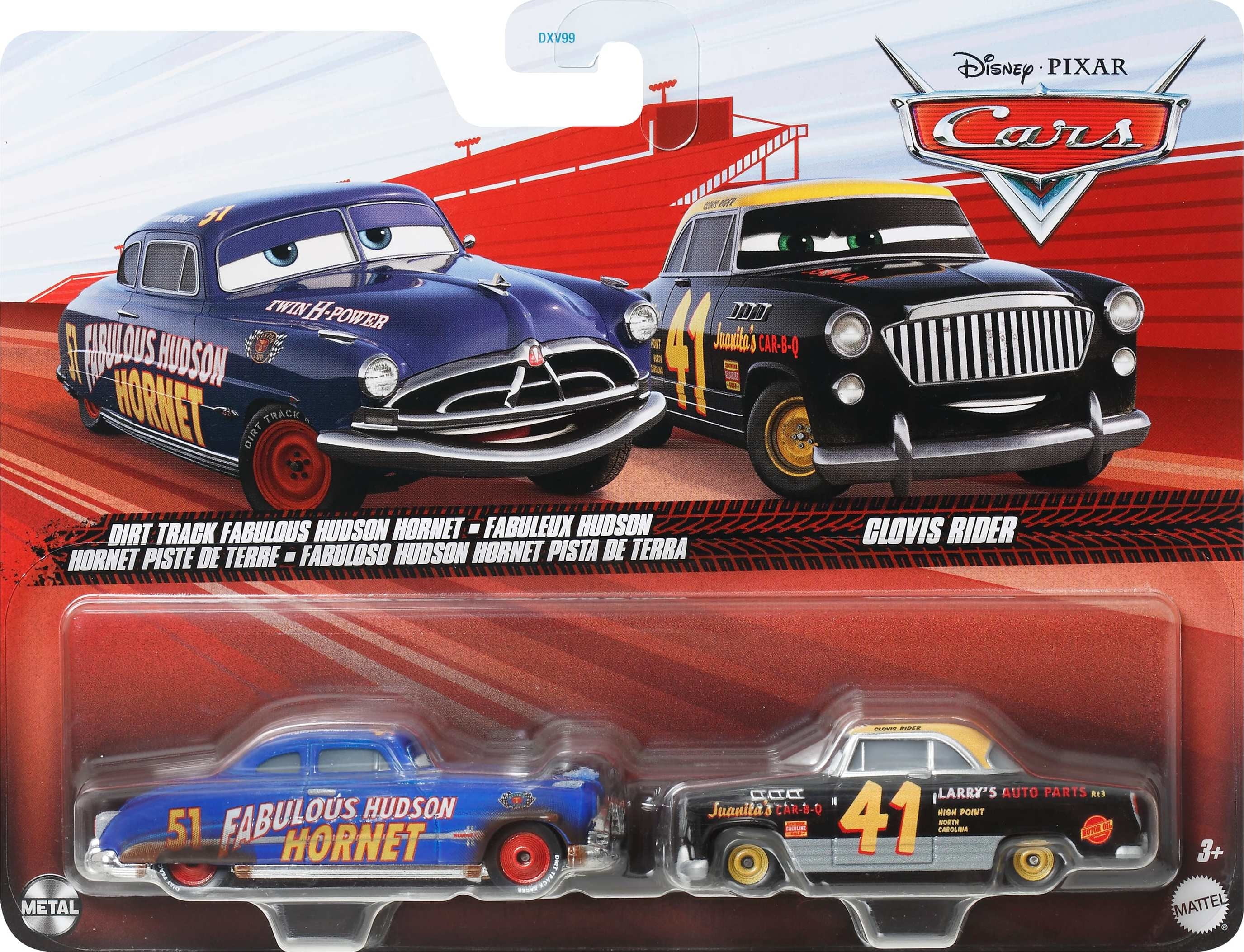 Disney and Pixar Cars 2-Pack, Set of 2 1:55 Scale Die-Cast Toy Vehicles (Styles May Vary)