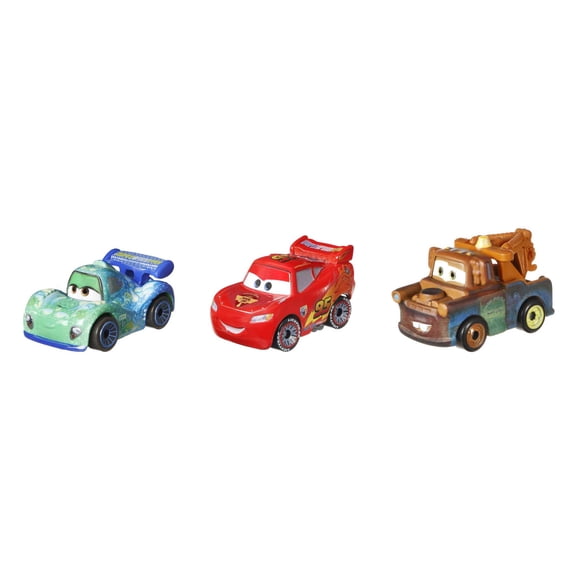 Disney and Pixar Cars Mini Racers 3-Pack Metal Vehicles, For Kids Age 3 Years Old & Up