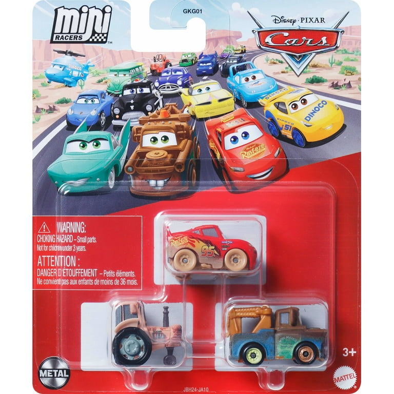 ミニカー DISNEY MOTORS Diecast mini cars Set of 3 Disney and Pixar Cars Mini Racers 3-Pack, Set of 3 Toy