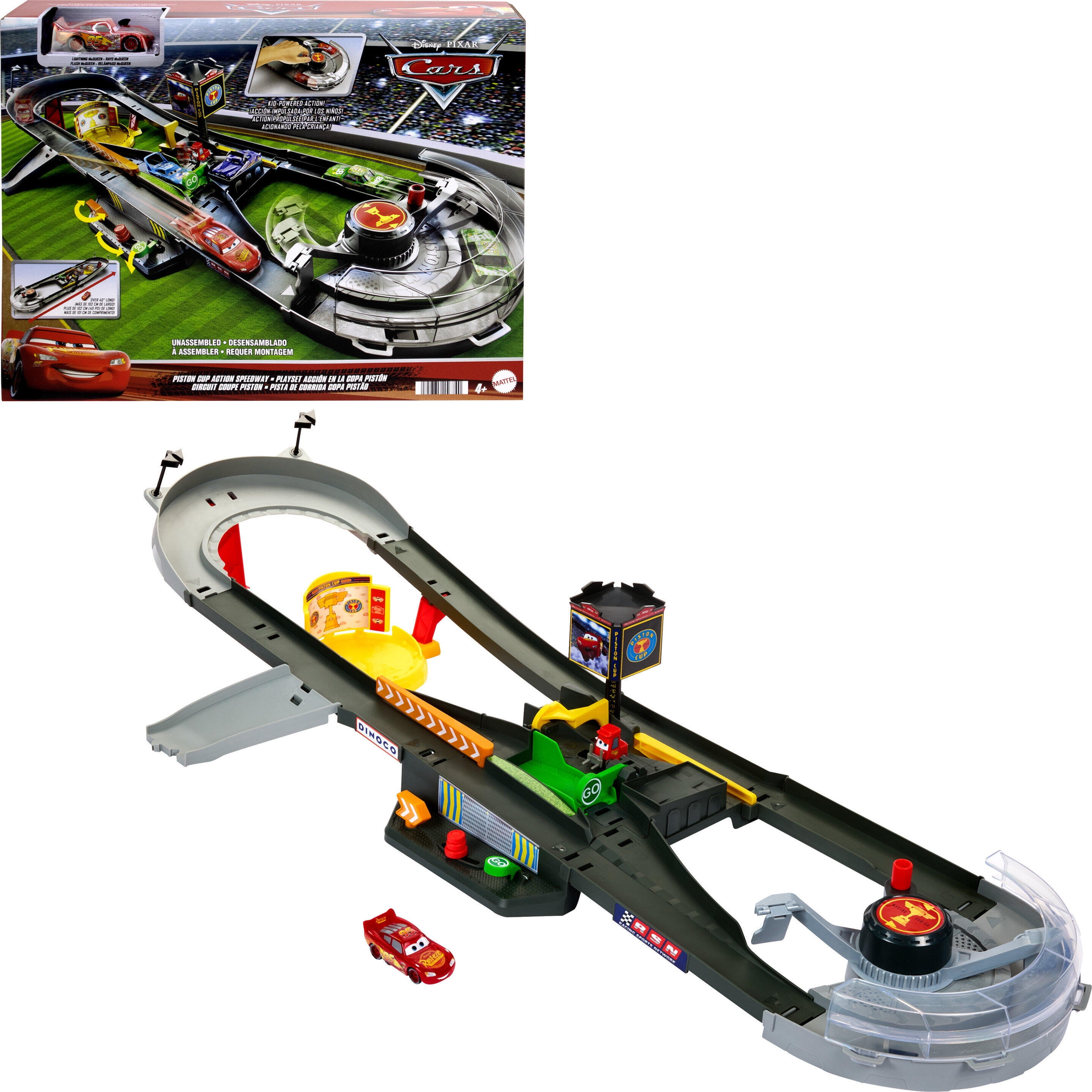 Voiture Press & Go Cars 3 : Flash McQueen Mattel en multicolore