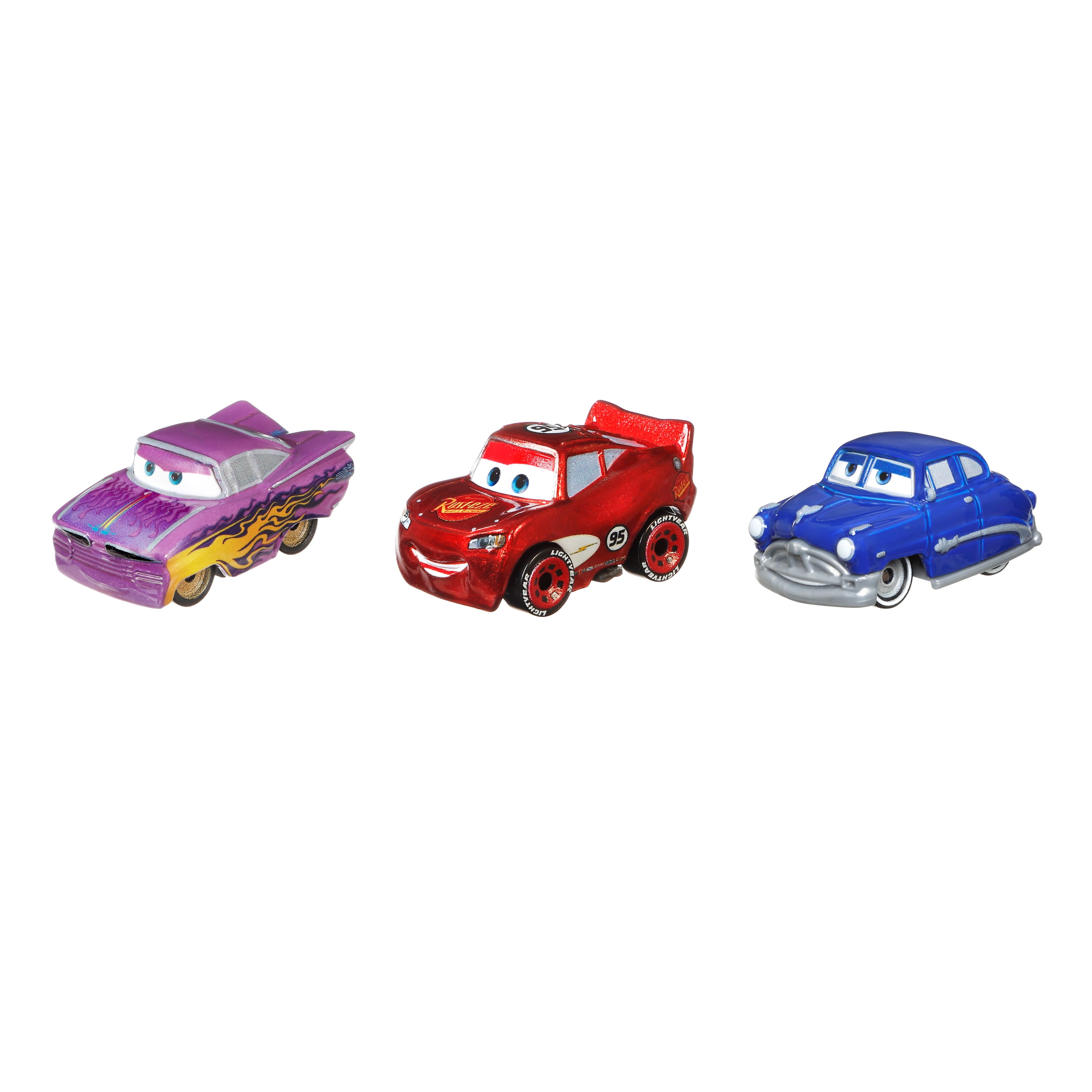 Disney and Pixar Cars Toys, Mini Racers 3-Pack Metal Toy