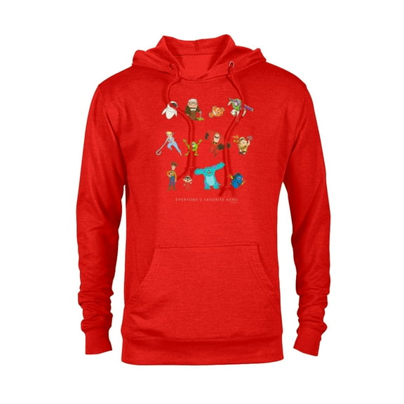 Disney and Pixar Character Everyone’s Favorite Hero - Pullover Hoodie for Adults - Customized-Red