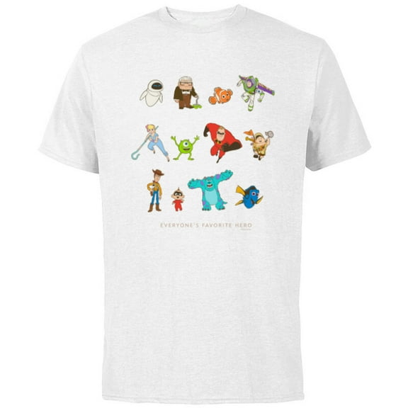 Disney and Pixar Character Everyone’s Favorite Hero - Short Sleeve Cotton T-Shirt for Adults - Customized-White