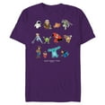thumbnail image 1 of Disney and Pixar Characters Vacation Our Family Trip - Short Sleeve Blended T-Shirt for Adults - Customized-Purple, 1 of 5