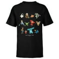 thumbnail image 1 of Disney and Pixar Characters Vacation Our Family Trip - Short Sleeve T-Shirt for Kids - Customized-Black, 1 of 5