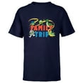 thumbnail image 1 of Disney and Pixar Characters Vacation Party Our Family Trip - Short Sleeve T-Shirt for Kids - Customized-Navy, 1 of 5