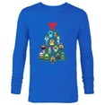 thumbnail image 1 of Disney and Pixar Christmas Tree Nutcracker Holiday - Long Sleeve T-Shirt for Men – Customized-Royal, 1 of 5