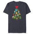 thumbnail image 1 of Disney and Pixar Christmas Tree Nutcracker Holiday - Short Sleeve Blended T-Shirt for Adults – Customized-Navy Heather, 1 of 5