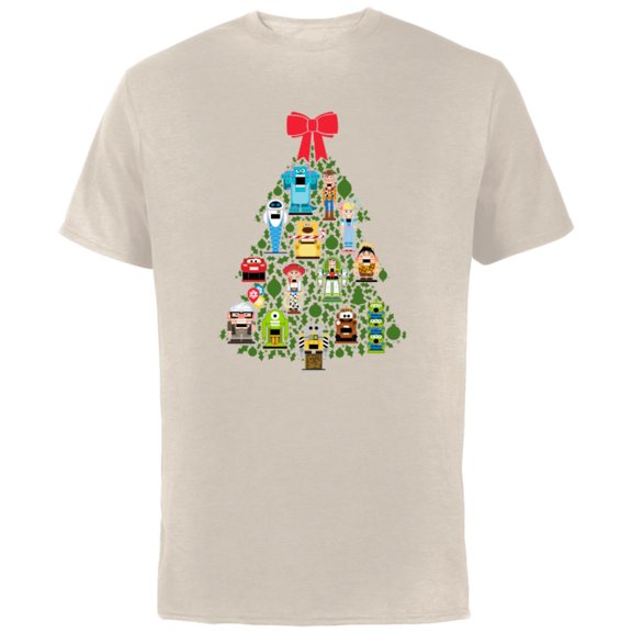 Disney and Pixar Christmas Tree Nutcracker Holiday - Short Sleeve Cotton T-Shirt for Adults - Customized-Natural