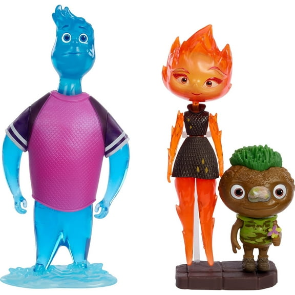 Disney and Pixar Elemental Action Figure 3 Packs, Posable Movie Toys
