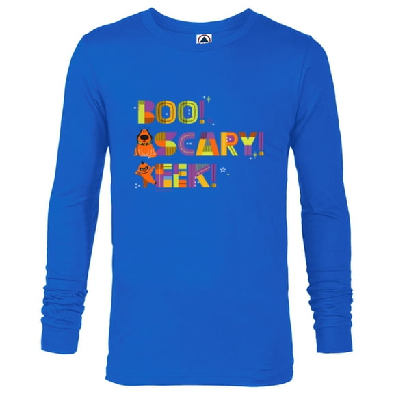 Disney and Pixar Halloween Boo! Scary! Eek! Jack-Jack & Dug - Long Sleeve T-Shirt for Men - Customized-Royal