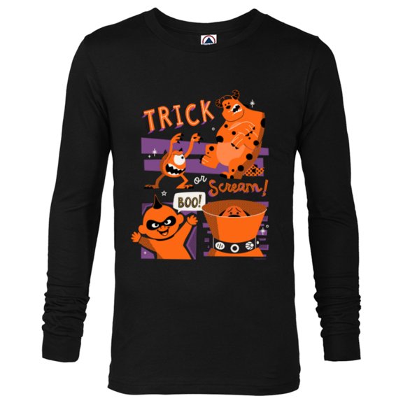 Disney and Pixar Halloween Trick or Scream Monsters, Inc. - Long Sleeve T-Shirt for Men - Customized-Black