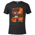 thumbnail image 1 of Disney and Pixar Halloween Trick or Scream Monsters, Inc. - Short Sleeve Blended T-Shirt for Adults - Customized-Black Snow Heather, 1 of 5