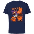 thumbnail image 1 of Disney and Pixar Halloween Trick or Scream Monsters, Inc. - Short Sleeve Cotton T-Shirt for Adults - Customized-Athletic Navy, 1 of 5