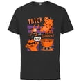 thumbnail image 1 of Disney and Pixar Halloween Trick or Scream Monsters, Inc. - Short Sleeve Cotton T-Shirt for Adults - Customized-Black, 1 of 5