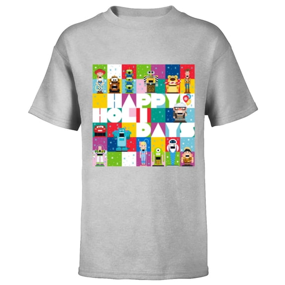 Disney and Pixar Happy Holidays Christmas Nutcrackers - Short Sleeve T-Shirt for Kids - Customized-Athletic Heather