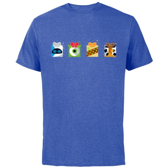 Disney and Pixar Holiday Character Christmas Gifts - Short Sleeve Cotton T-Shirt for Adults - Customized-Royal Heather