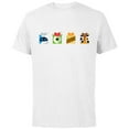 thumbnail image 1 of Disney and Pixar Holiday Character Christmas Gifts - Short Sleeve Cotton T-Shirt for Adults - Customized-White, 1 of 5