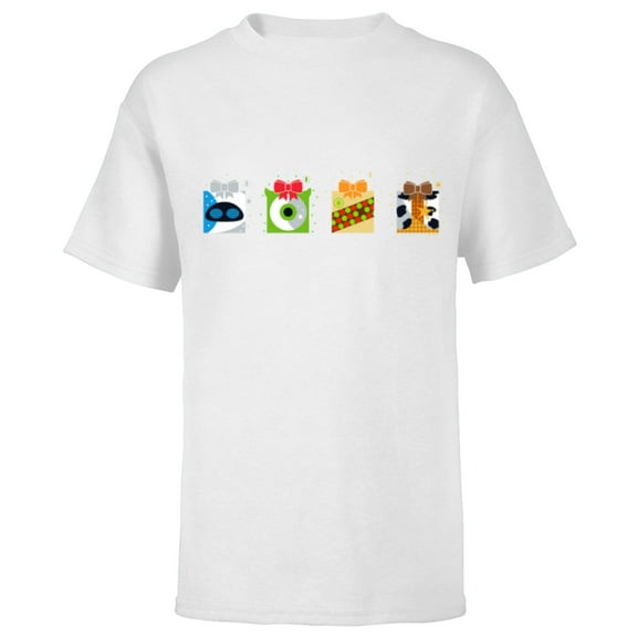 Disney and Pixar Holiday Character Christmas Gifts - Short Sleeve T-Shirt for Kids - Customized-White