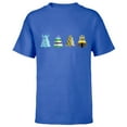 thumbnail image 1 of Disney and Pixar Holiday Character Christmas Trees - Short Sleeve T-Shirt for Kids - Customized-Royal, 1 of 5