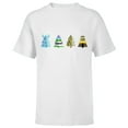 thumbnail image 1 of Disney and Pixar Holiday Character Christmas Trees - Short Sleeve T-Shirt for Kids - Customized-White, 1 of 5